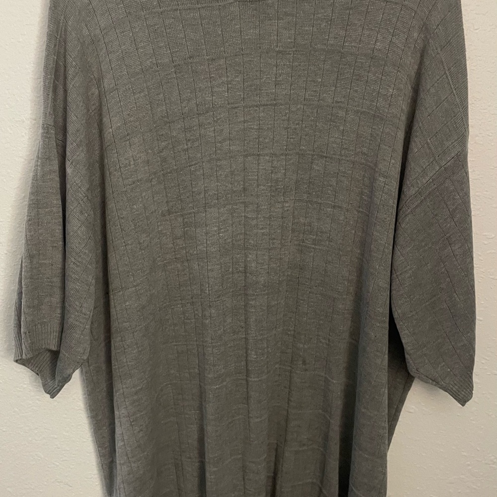 Pronto-Uomo Short Sleeve Men's Gray Sweater-Size 2X US